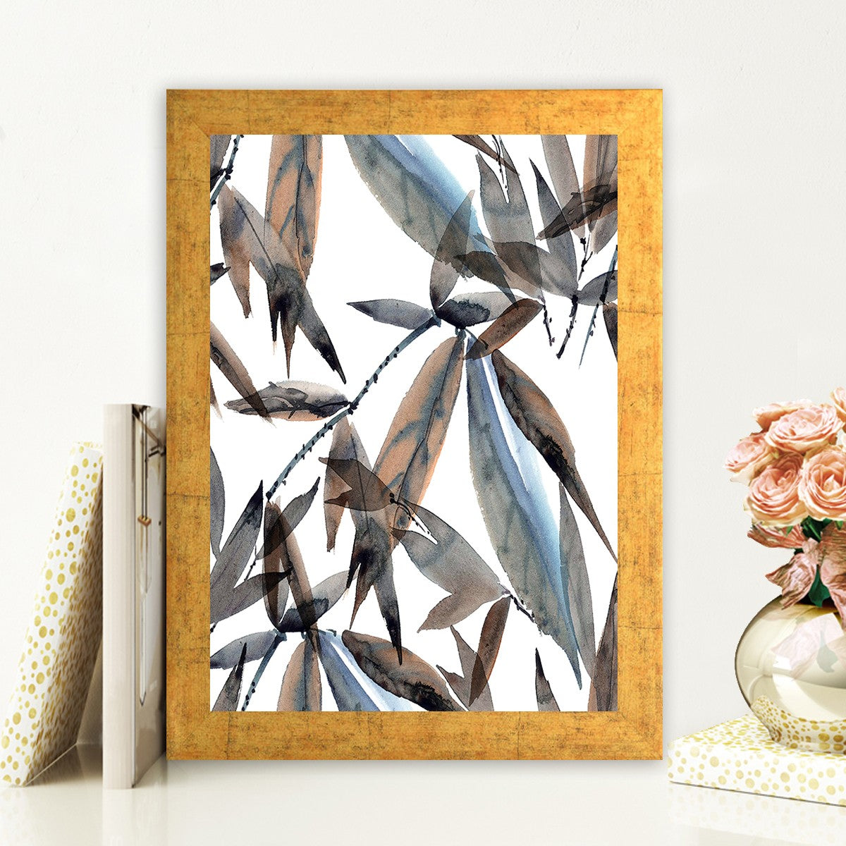 Quadro Decorativo MDF Emoldurado - Arte Multicolor 24x29cm com Moldura de Madeira 2cm