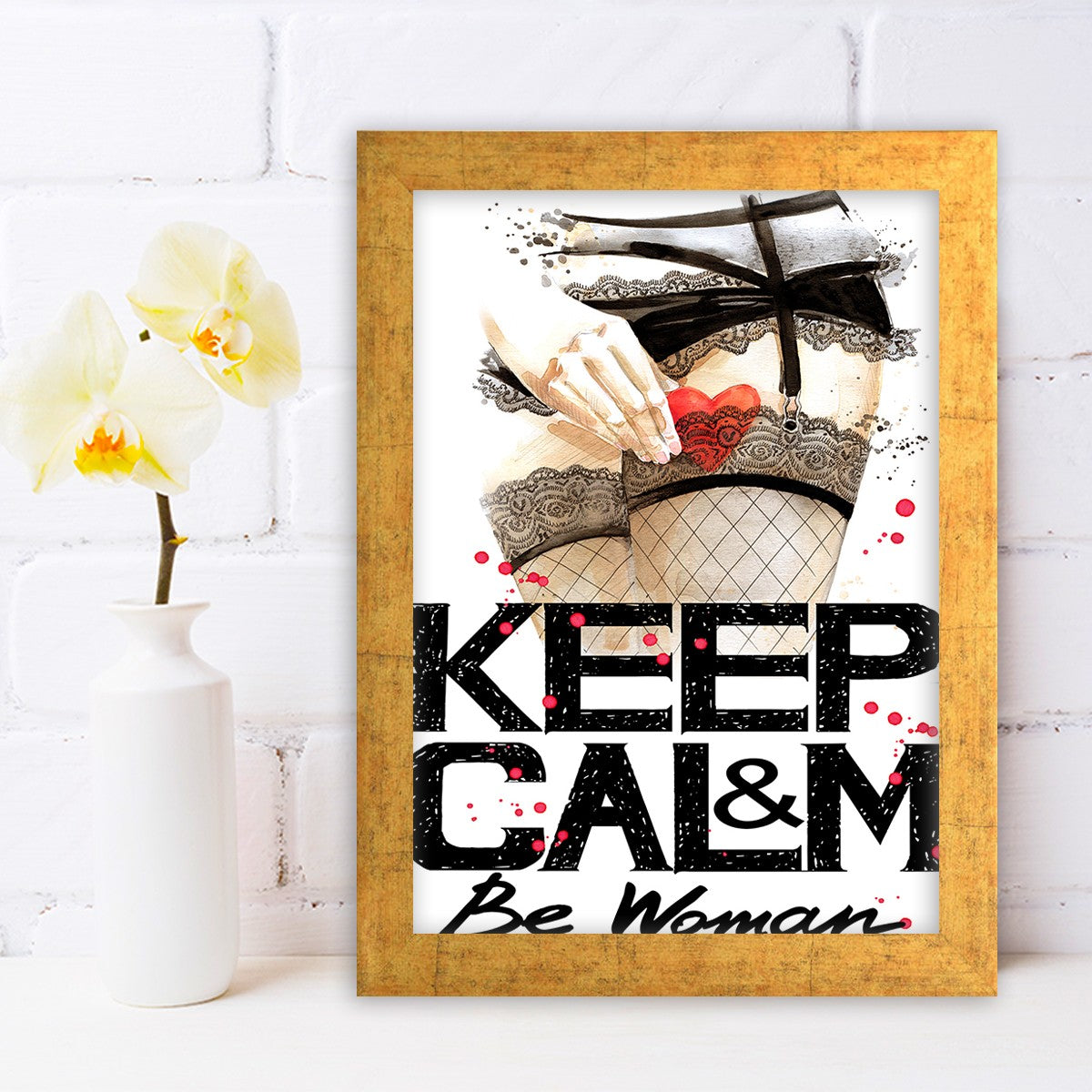 Quadro Decorativo MDF Emoldurado - Arte Multicolor 24x29cm com Moldura de Madeira 2cm