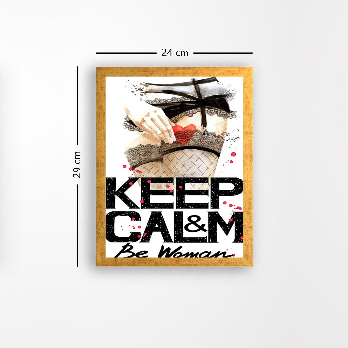 Quadro Decorativo MDF Emoldurado - Arte Multicolor 24x29cm com Moldura de Madeira 2cm