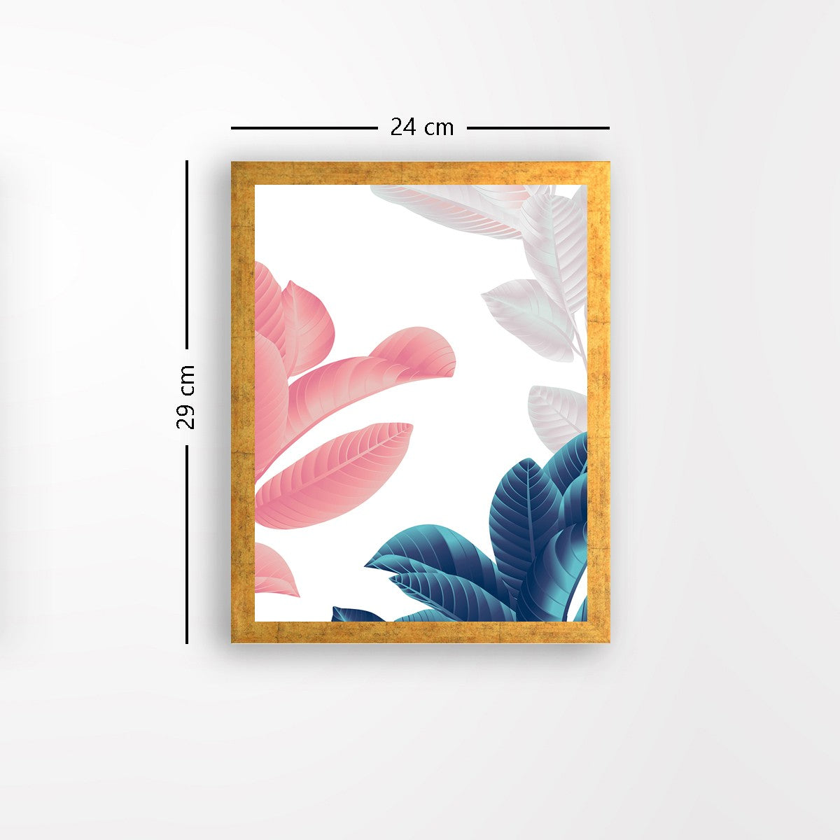 Quadro Decorativo MDF Emoldurado - Arte Multicolor 24x29cm com Moldura de Madeira 2cm