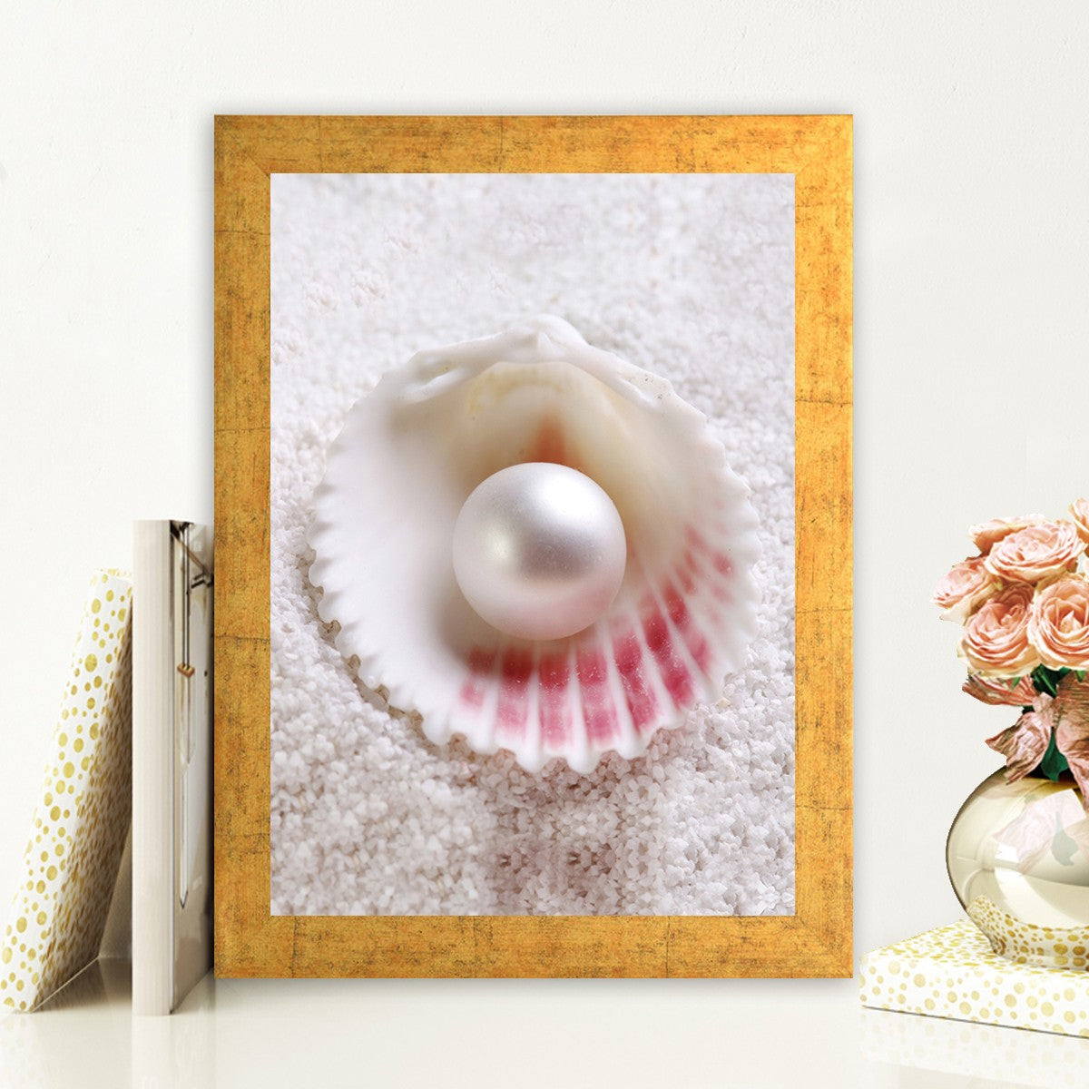 Quadro Decorativo MDF Emoldurado - Arte Multicolor 24x29cm com Moldura de Madeira 2cm