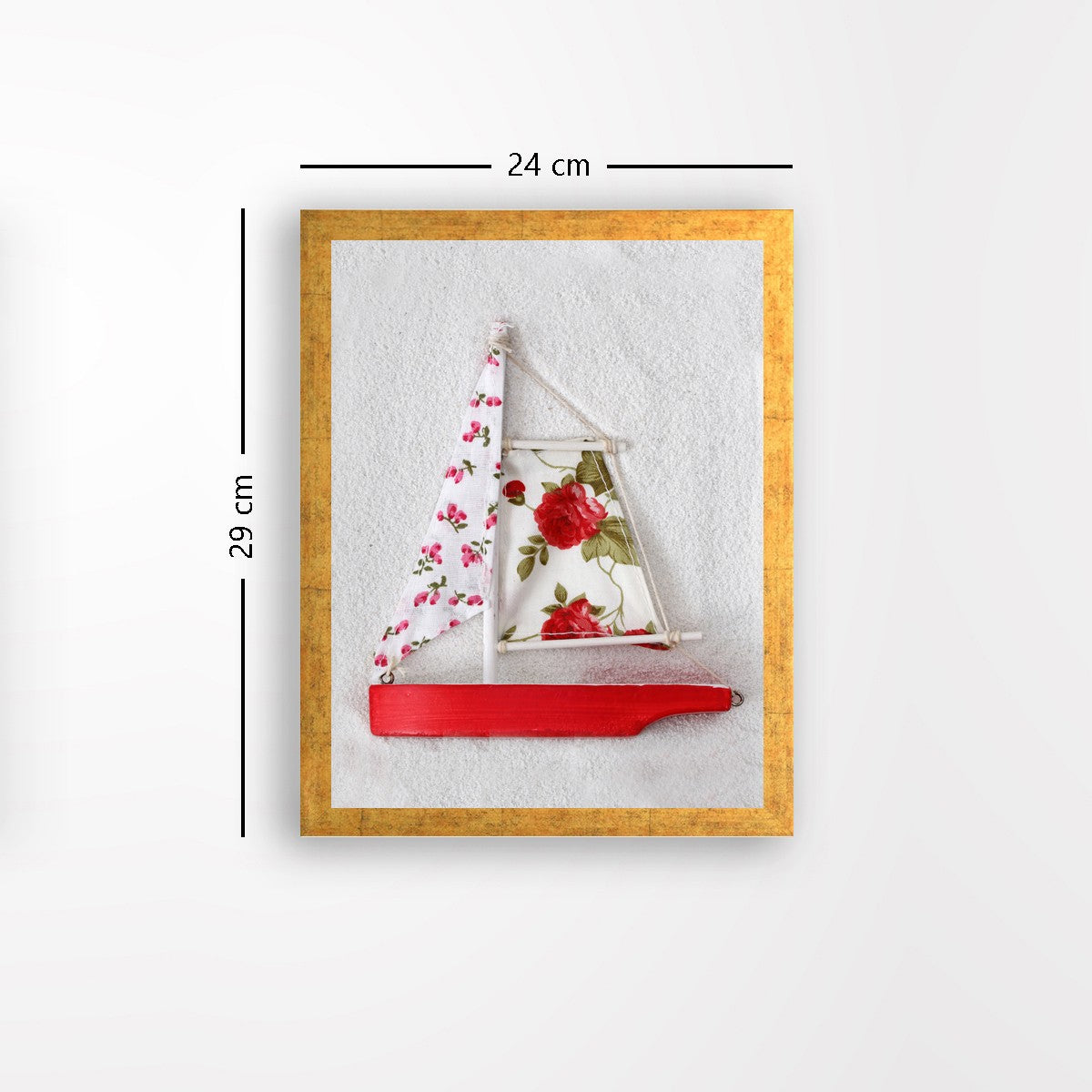 Quadro Decorativo MDF Emoldurado - Arte Multicolor 24x29cm com Moldura de Madeira 2cm