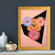 Quadro Decorativo MDF Emoldurado - Arte Multicolor 24x29cm com Moldura de Madeira 2cm