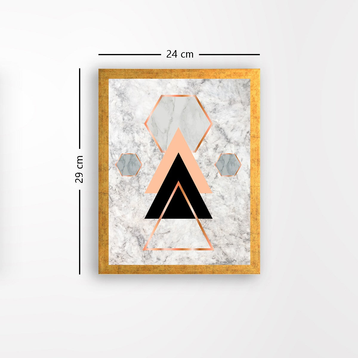 Quadro Decorativo MDF Emoldurado - Arte Multicolor 24x29cm com Moldura de Madeira 2cm