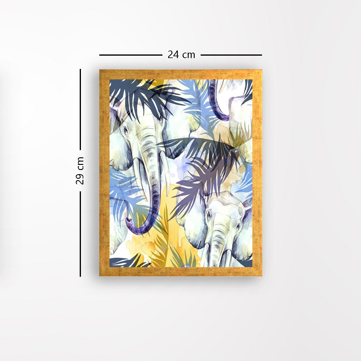 Quadro Decorativo MDF Emoldurado - Arte Multicolor 24x29cm com Moldura de Madeira 2cm