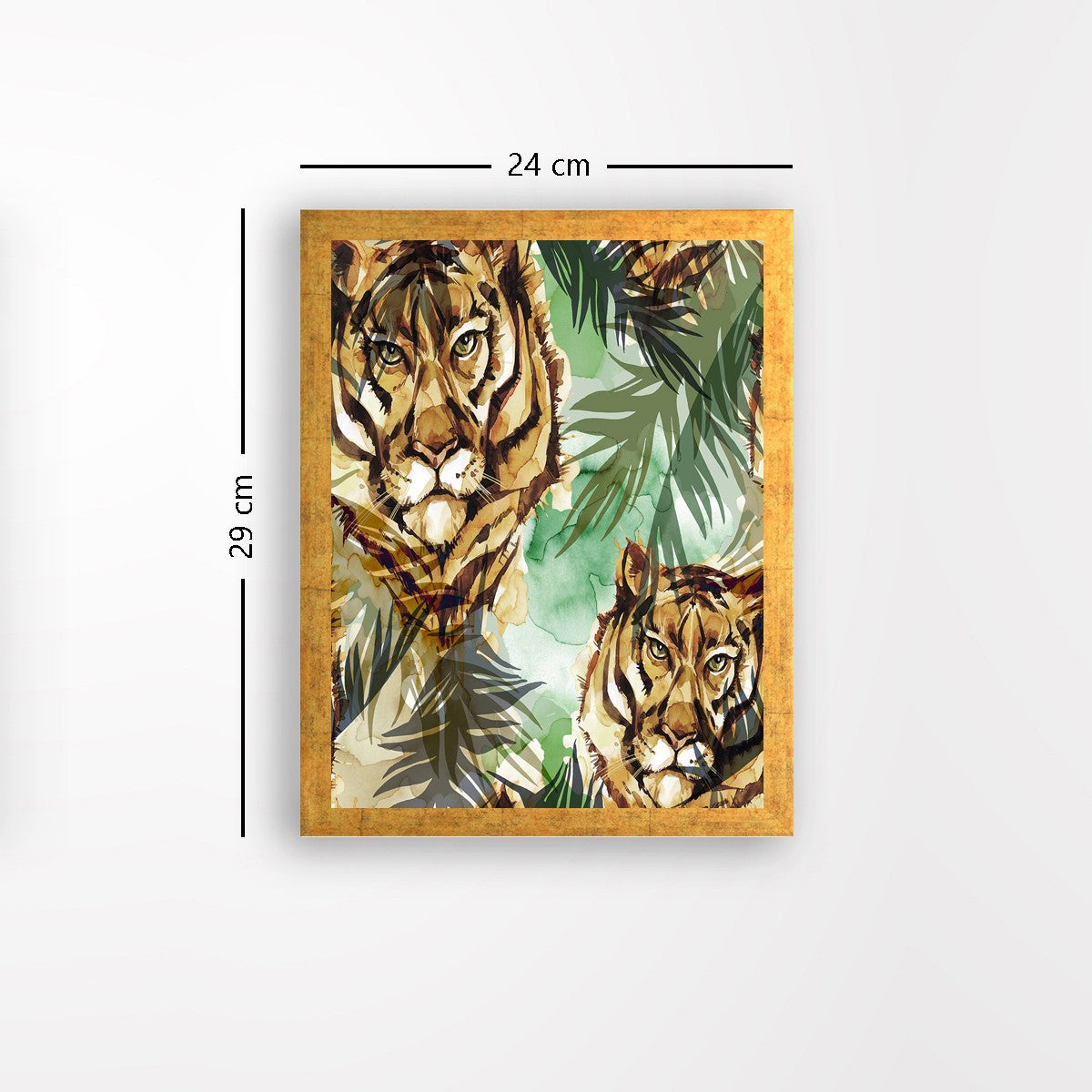 Quadro Decorativo MDF Emoldurado - Arte Multicolor 24x29cm com Moldura de Madeira 2cm