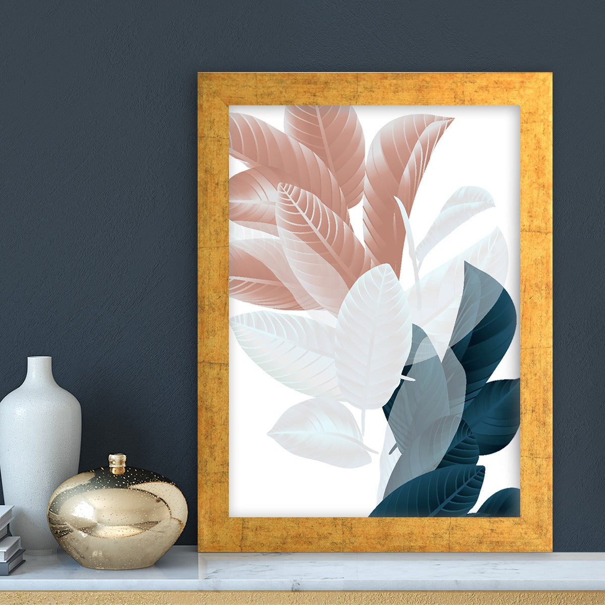 Quadro Decorativo MDF Emoldurado - Arte Multicolor 24x29cm com Moldura de Madeira 2cm