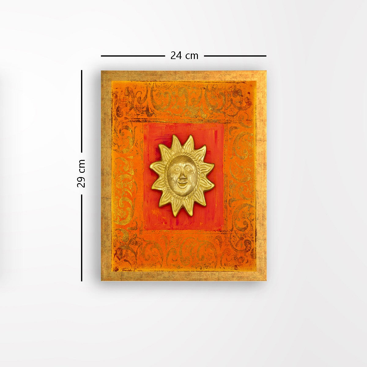 Quadro Decorativo MDF Emoldurado - Arte Multicolor 24x29cm com Moldura de Madeira 2cm