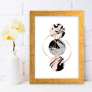 Quadro Decorativo MDF Emoldurado - Arte Multicolor 24x29cm com Moldura de Madeira 2cm