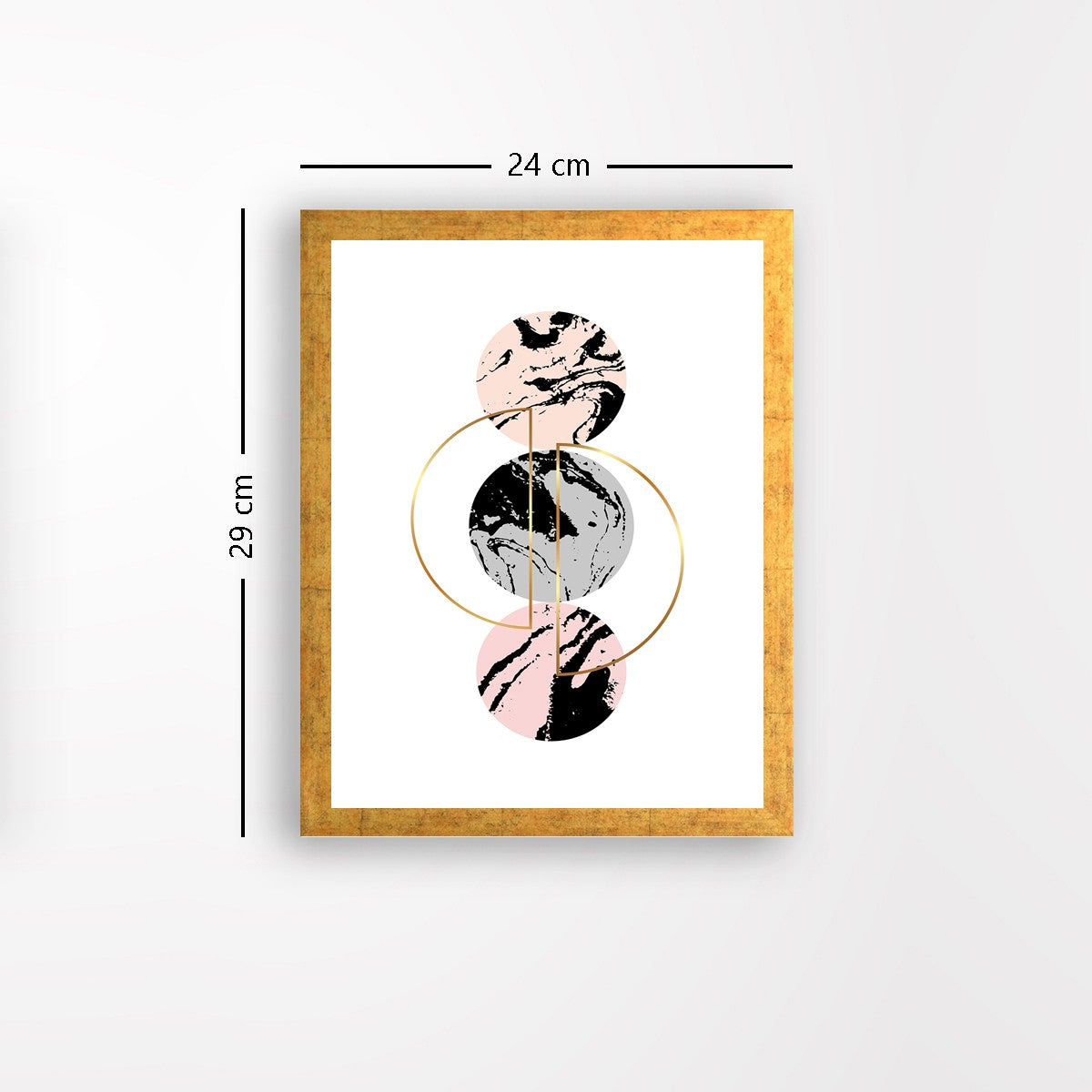 Quadro Decorativo MDF Emoldurado - Arte Multicolor 24x29cm com Moldura de Madeira 2cm