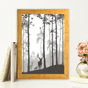 Quadro Decorativo MDF Emoldurado - Arte Multicolor 24x29cm com Moldura de Madeira 2cm