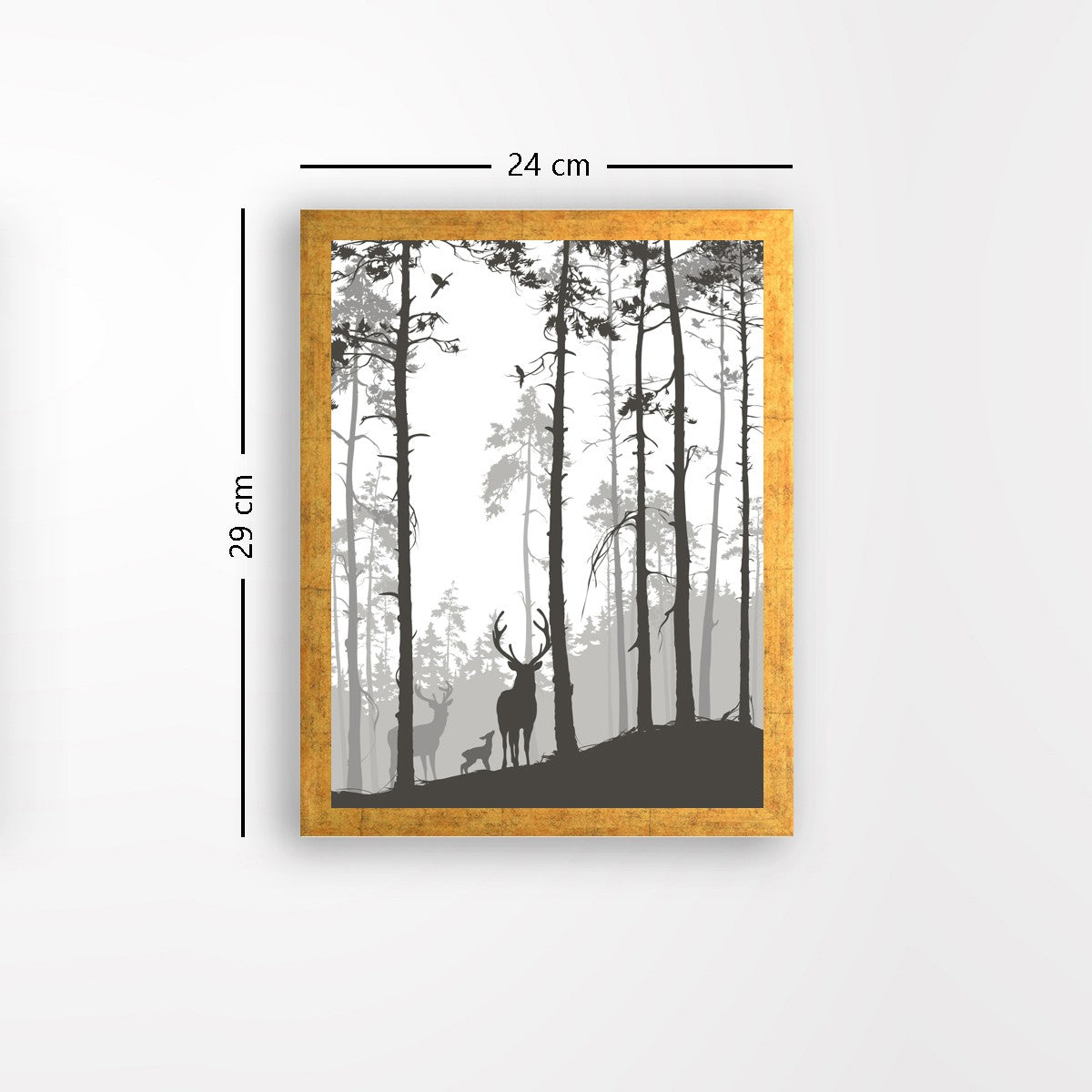 Quadro Decorativo MDF Emoldurado - Arte Multicolor 24x29cm com Moldura de Madeira 2cm