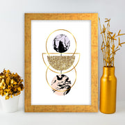 Quadro Decorativo MDF Emoldurado - Arte Multicolor 24x29cm com Moldura de Madeira 2cm