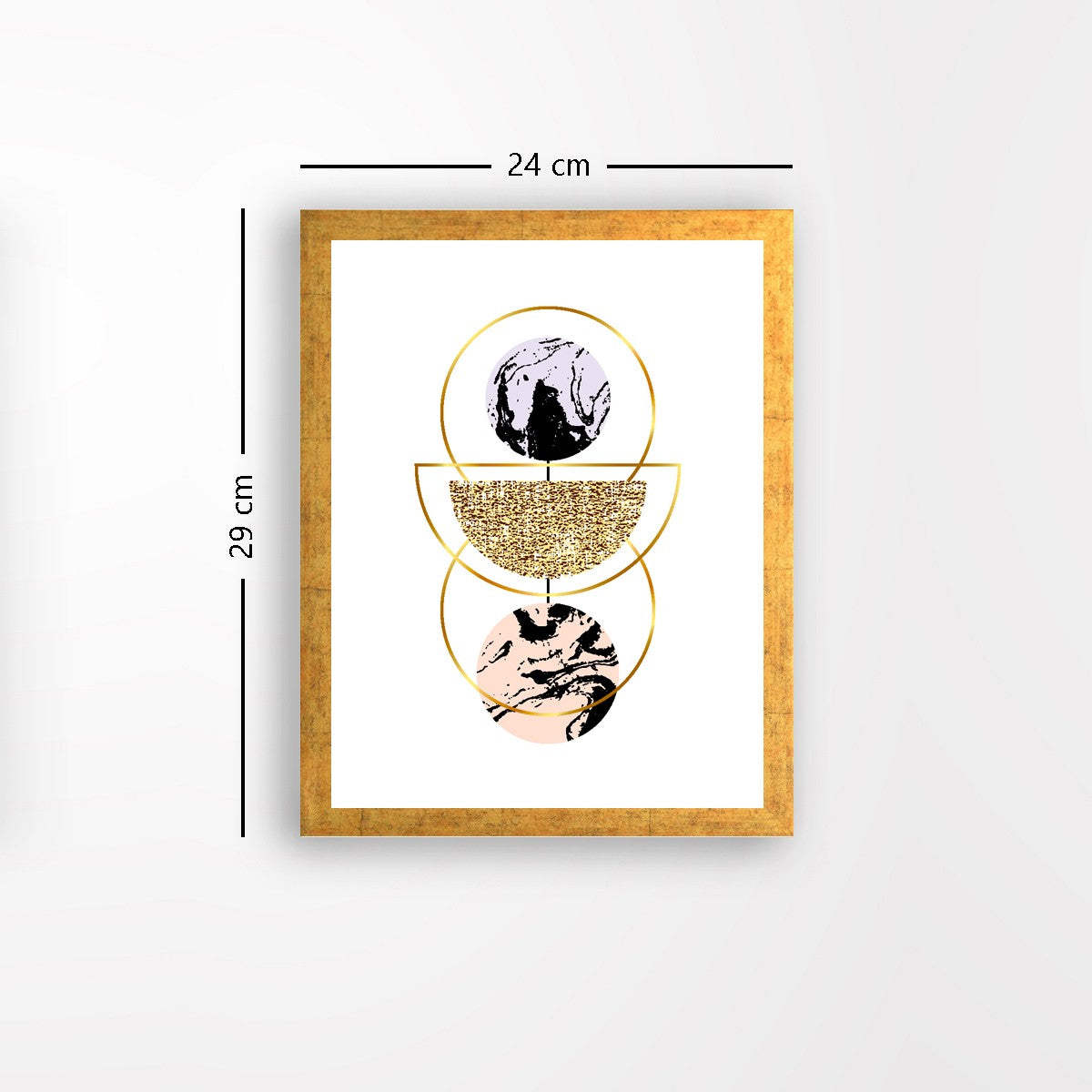 Quadro Decorativo MDF Emoldurado - Arte Multicolor 24x29cm com Moldura de Madeira 2cm