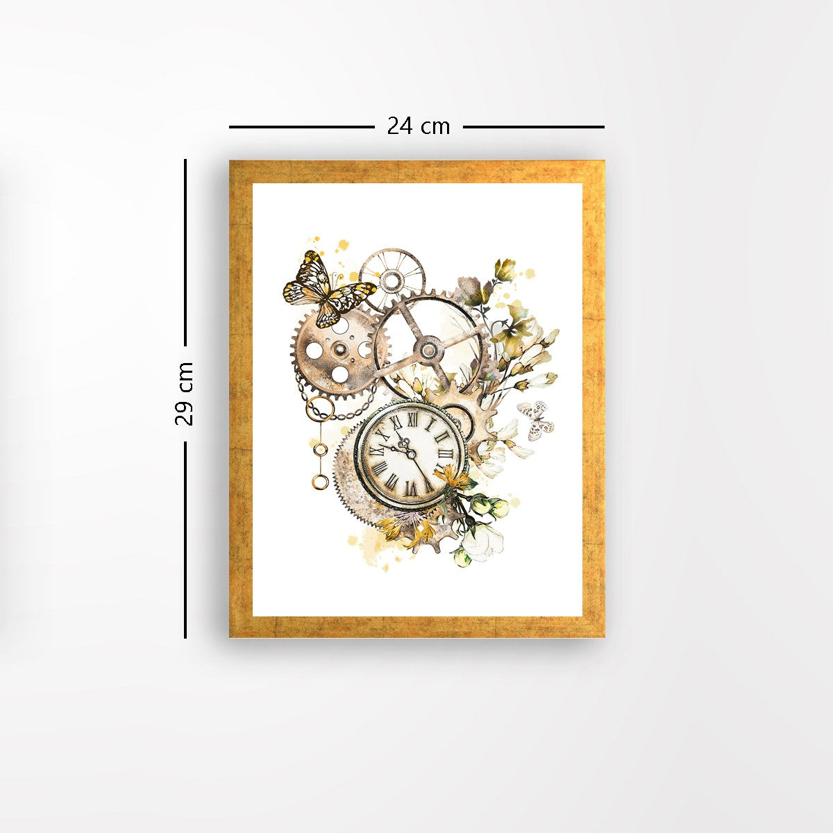 Quadro Decorativo MDF Emoldurado - Arte Multicolor 24x29cm com Moldura de Madeira 2cm