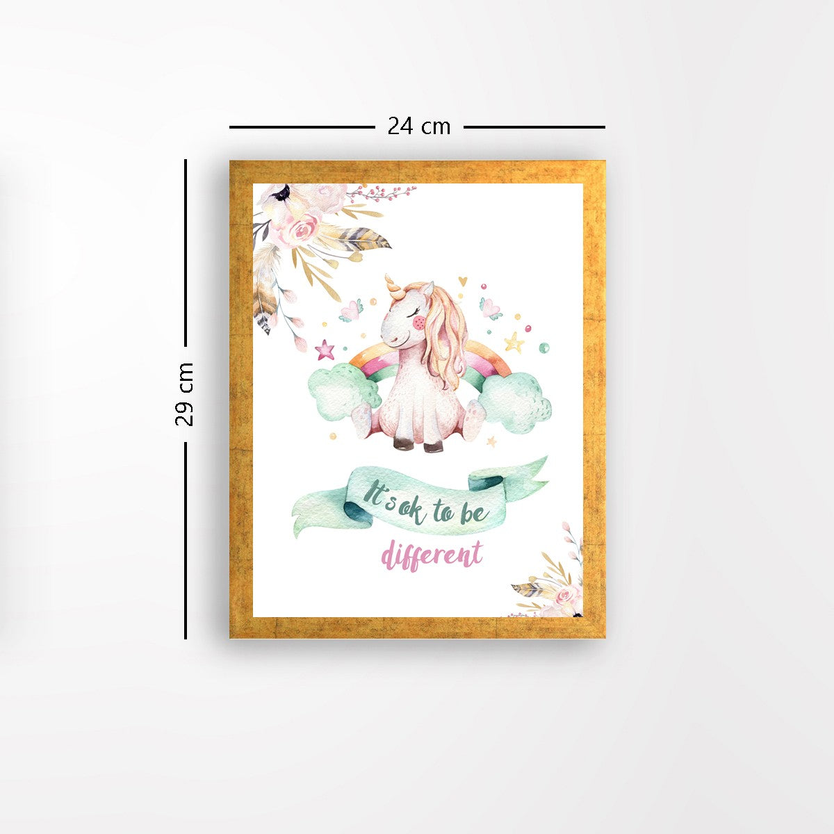 Quadro Decorativo MDF Emoldurado - Arte Multicolor 24x29cm com Moldura de Madeira 2cm