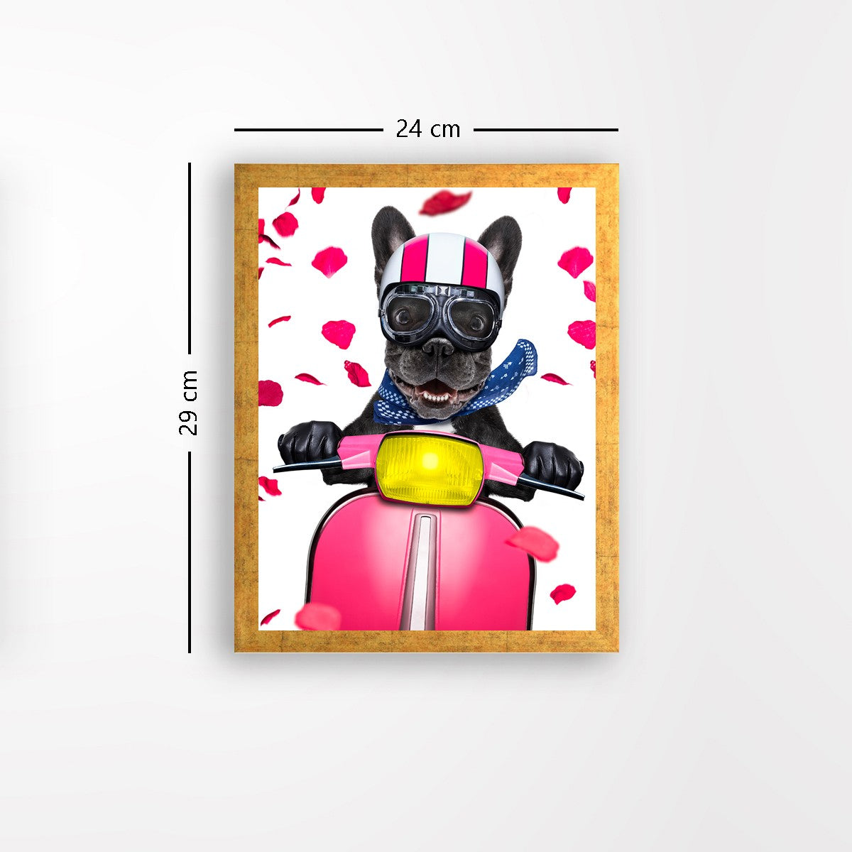 Quadro Decorativo MDF Emoldurado - Arte Multicolor 24x29cm com Moldura de Madeira 2cm