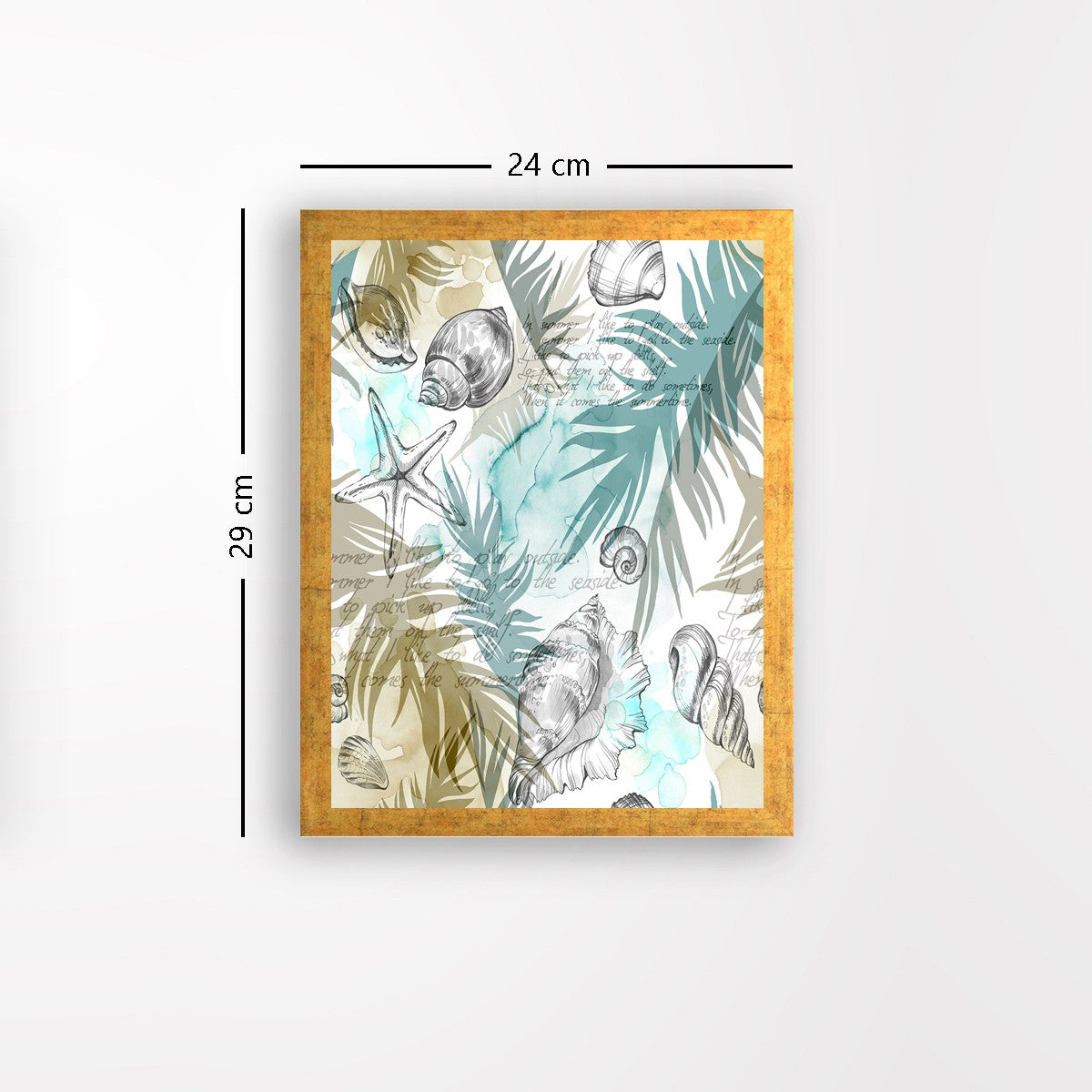 Quadro Decorativo MDF Emoldurado - Arte Multicolor 24x29cm com Moldura de Madeira 2cm