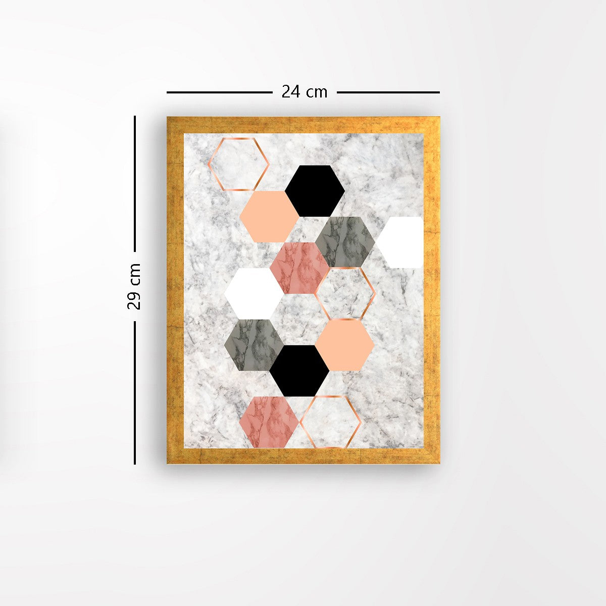 Quadro Decorativo MDF Emoldurado - Arte Multicolor 24x29cm com Moldura de Madeira 2cm