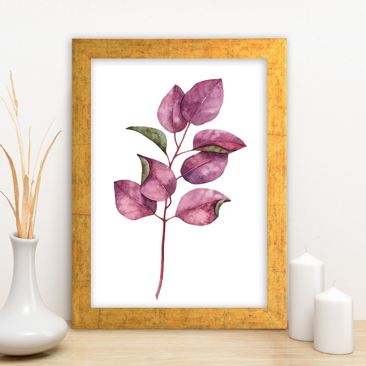 Quadro Decorativo MDF Emoldurado - Arte Multicolor 24x29cm com Moldura de Madeira 2cm