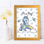 Quadro Decorativo MDF Emoldurado - Arte Multicolor 24x29cm com Moldura de Madeira 2cm