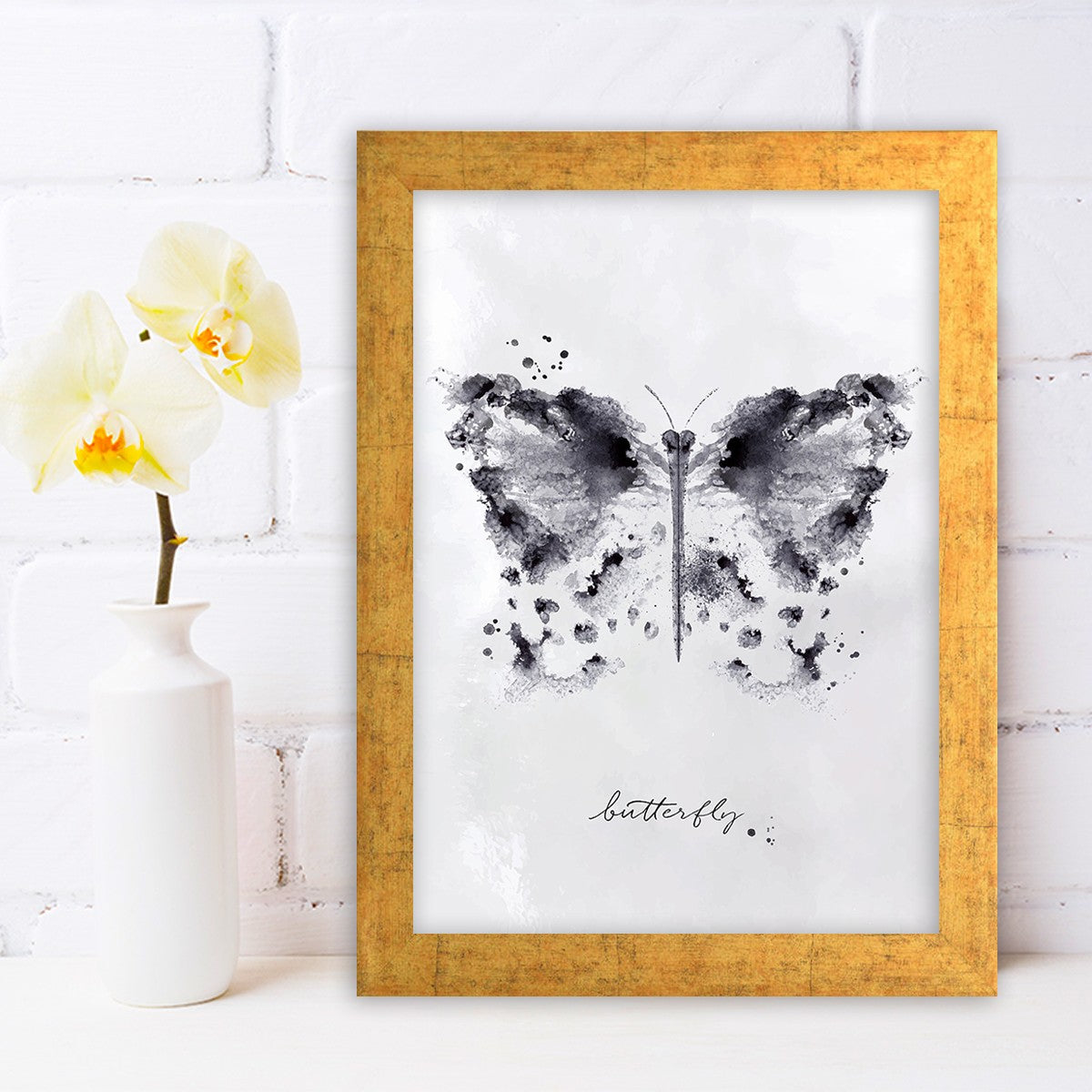 Quadro Decorativo MDF Emoldurado - Arte Multicolor 24x29cm com Moldura de Madeira 2cm