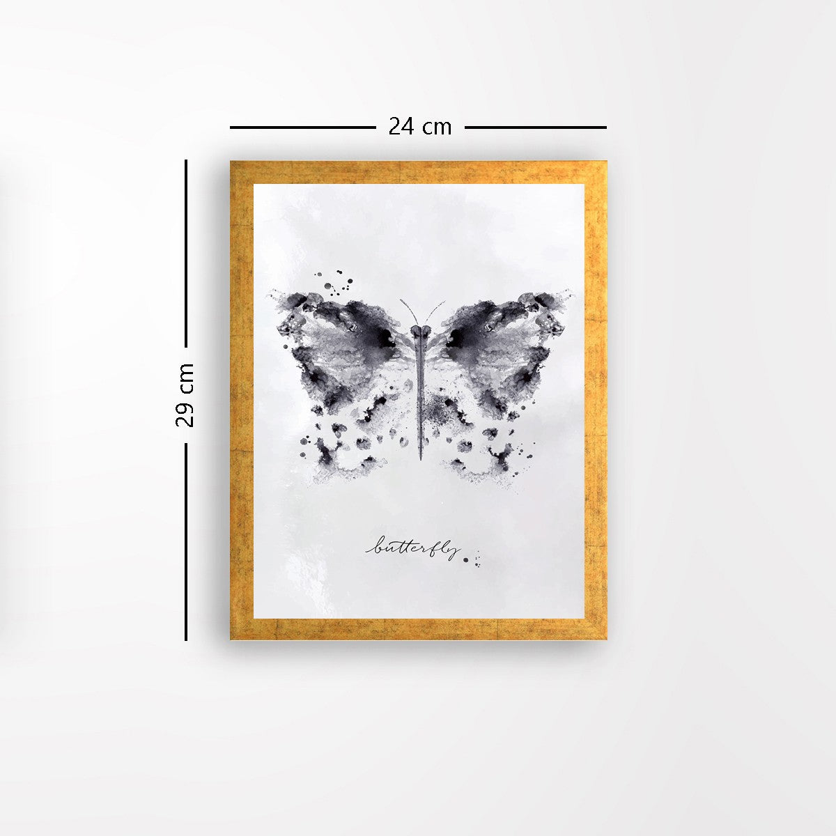 Quadro Decorativo MDF Emoldurado - Arte Multicolor 24x29cm com Moldura de Madeira 2cm