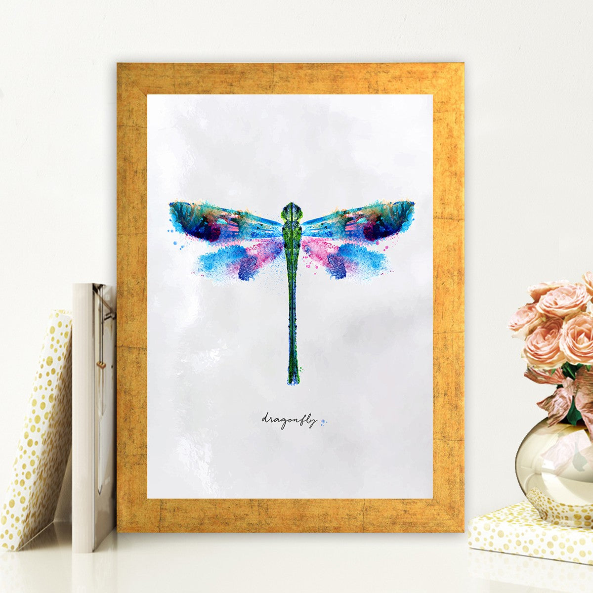 Quadro Decorativo MDF Emoldurado - Arte Multicolor 24x29cm com Moldura de Madeira 2cm