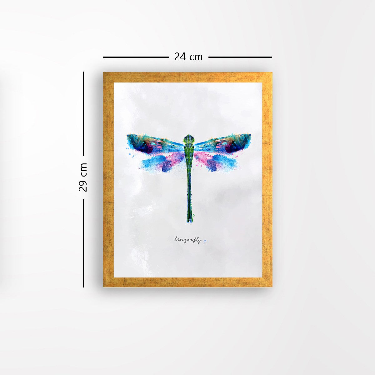 Quadro Decorativo MDF Emoldurado - Arte Multicolor 24x29cm com Moldura de Madeira 2cm