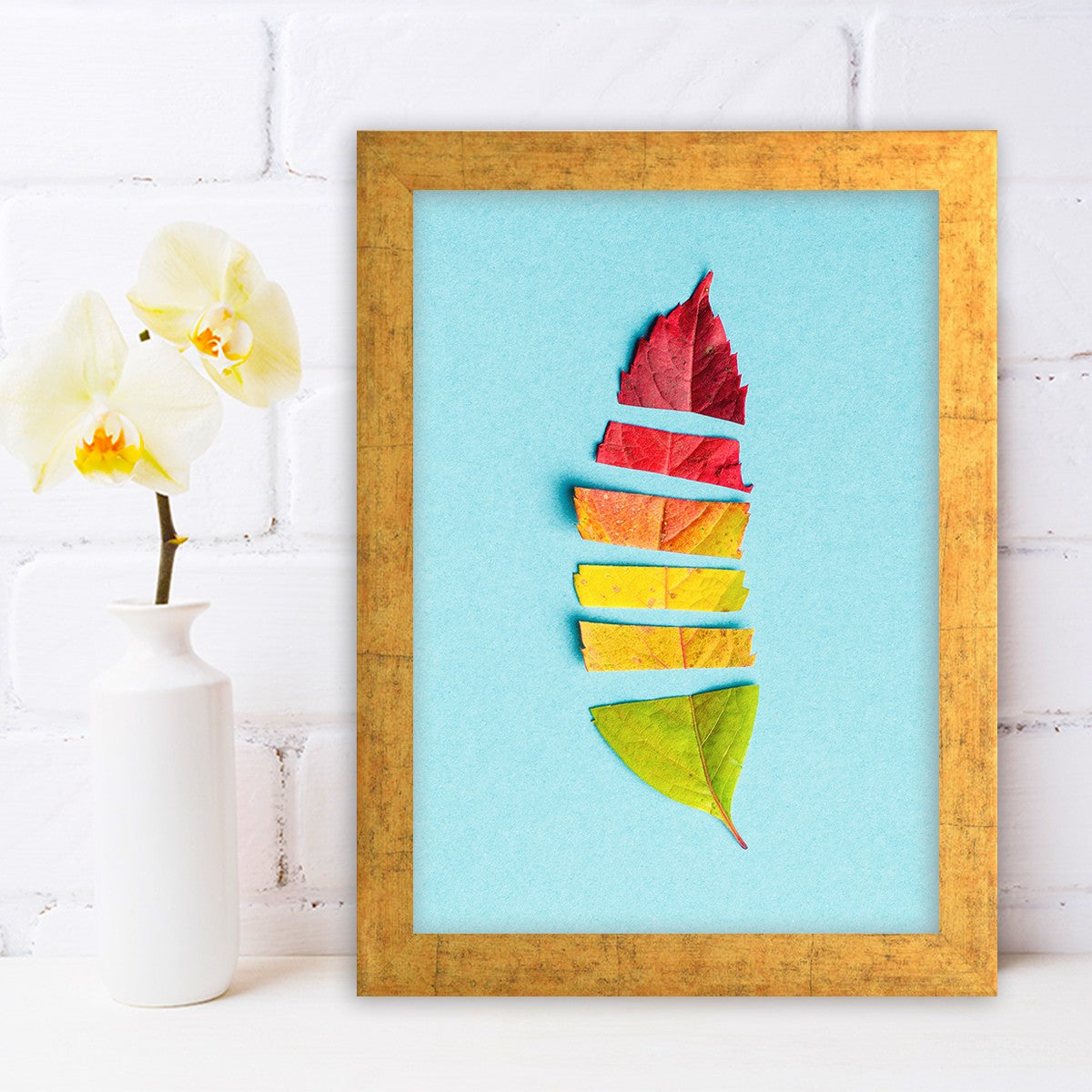 Quadro Decorativo MDF Emoldurado - Arte Multicolor 24x29cm com Moldura de Madeira 2cm