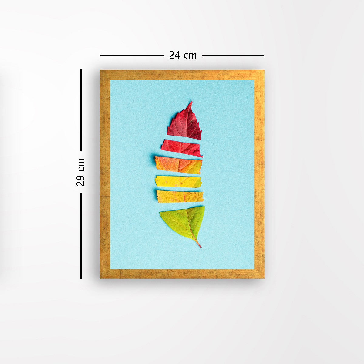 Quadro Decorativo MDF Emoldurado - Arte Multicolor 24x29cm com Moldura de Madeira 2cm