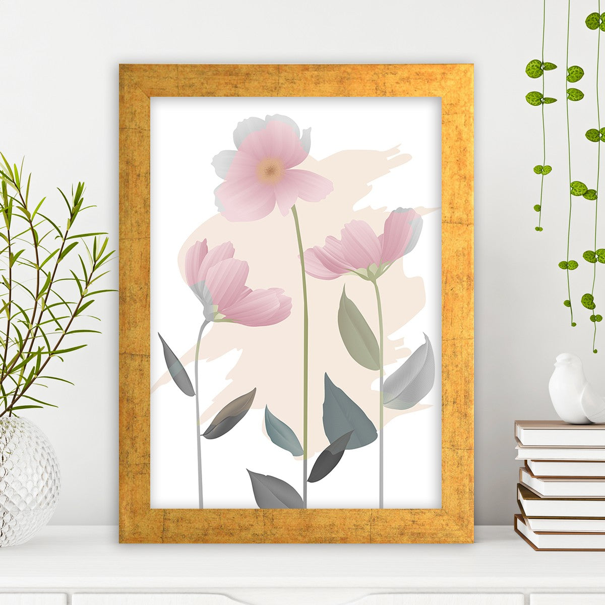 Quadro Decorativo MDF Emoldurado - Arte Multicolor 24x29cm com Moldura de Madeira 2cm