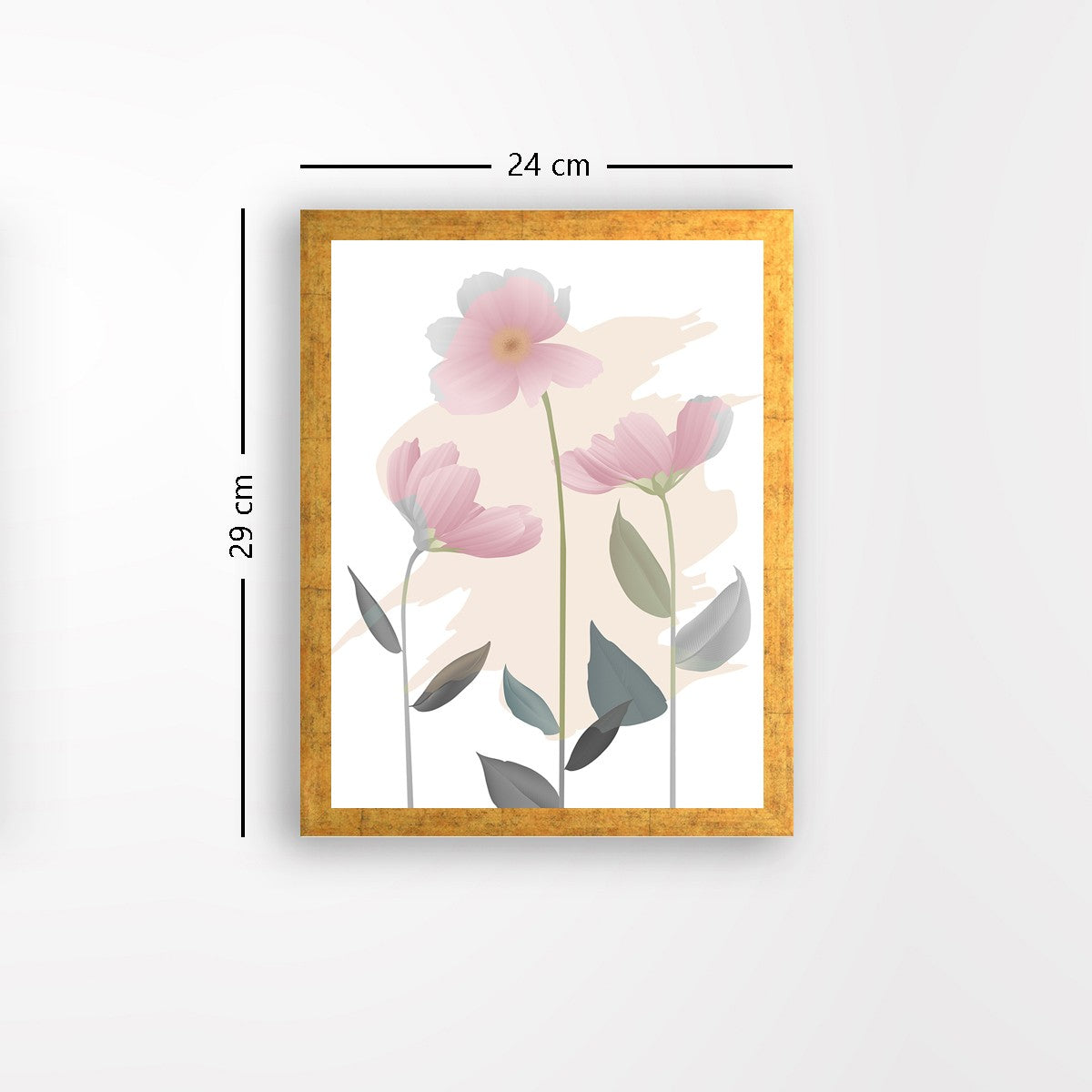 Quadro Decorativo MDF Emoldurado - Arte Multicolor 24x29cm com Moldura de Madeira 2cm