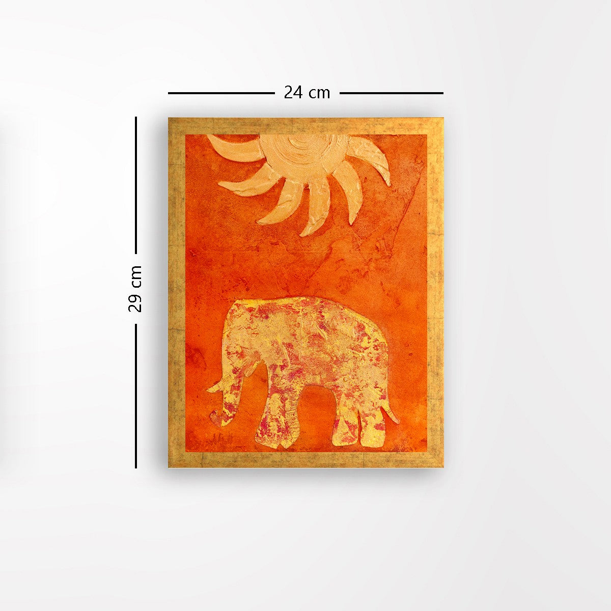 Quadro Decorativo MDF Emoldurado - Arte Multicolor 24x29cm com Moldura de Madeira 2cm