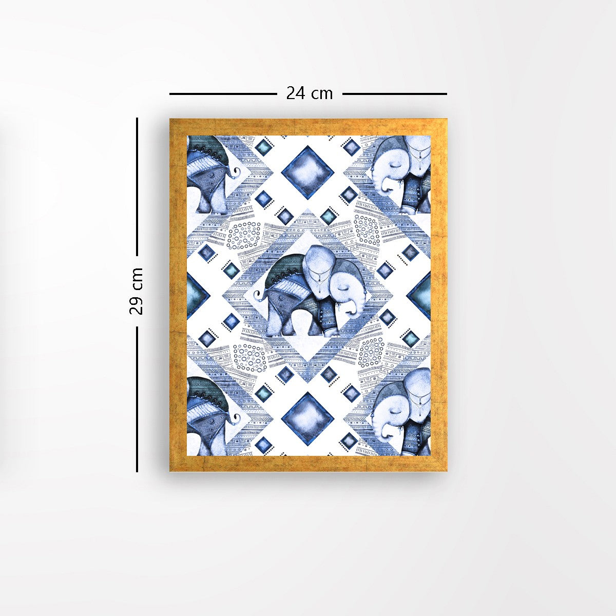 Quadro Decorativo MDF Emoldurado - Arte Multicolor 24x29cm com Moldura de Madeira 2cm