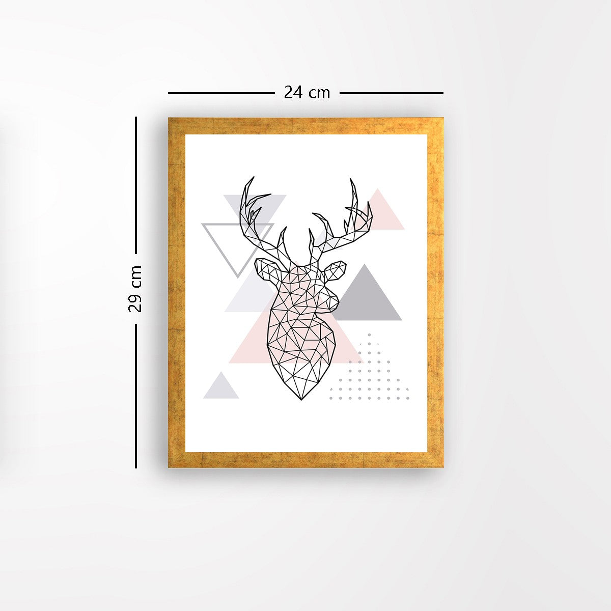 Quadro Decorativo MDF Emoldurado - Arte Multicolor 24x29cm com Moldura de Madeira 2cm