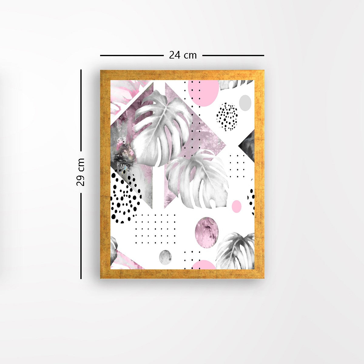 Quadro Decorativo MDF Emoldurado - Arte Multicolor 24x29cm com Moldura de Madeira 2cm