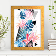 Quadro Decorativo MDF Emoldurado - Arte Multicolor 24x29cm com Moldura de Madeira 2cm