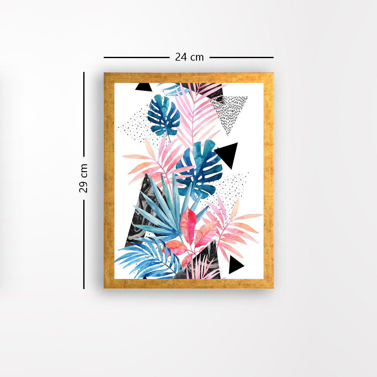 Quadro Decorativo MDF Emoldurado - Arte Multicolor 24x29cm com Moldura de Madeira 2cm