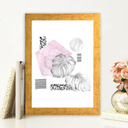 Quadro Decorativo MDF Emoldurado - Arte Multicolor 24x29cm com Moldura de Madeira 2cm