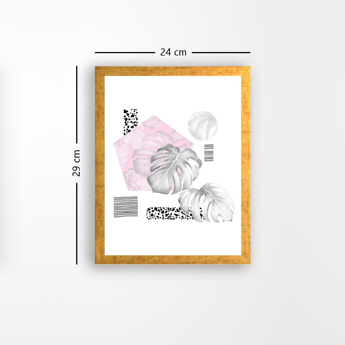 Quadro Decorativo MDF Emoldurado - Arte Multicolor 24x29cm com Moldura de Madeira 2cm