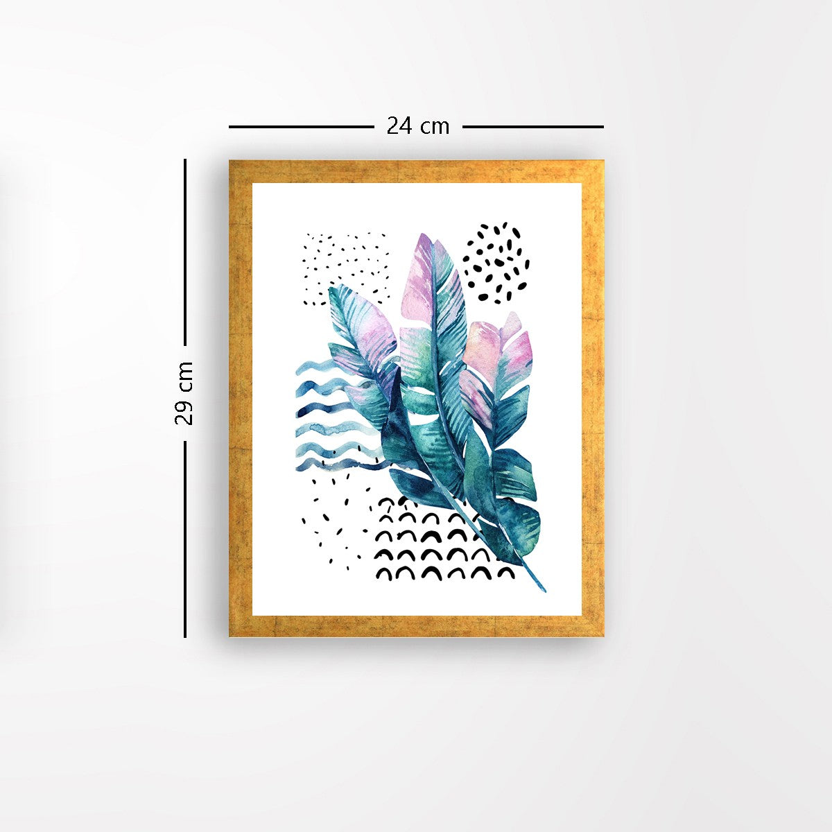 Quadro Decorativo MDF Emoldurado - Arte Multicolor 24x29cm com Moldura de Madeira 2cm