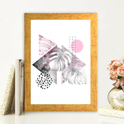 Quadro Decorativo MDF Emoldurado - Arte Multicolor 24x29cm com Moldura de Madeira 2cm