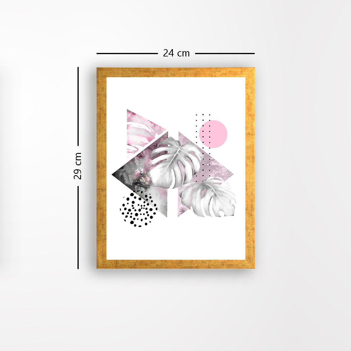 Quadro Decorativo MDF Emoldurado - Arte Multicolor 24x29cm com Moldura de Madeira 2cm