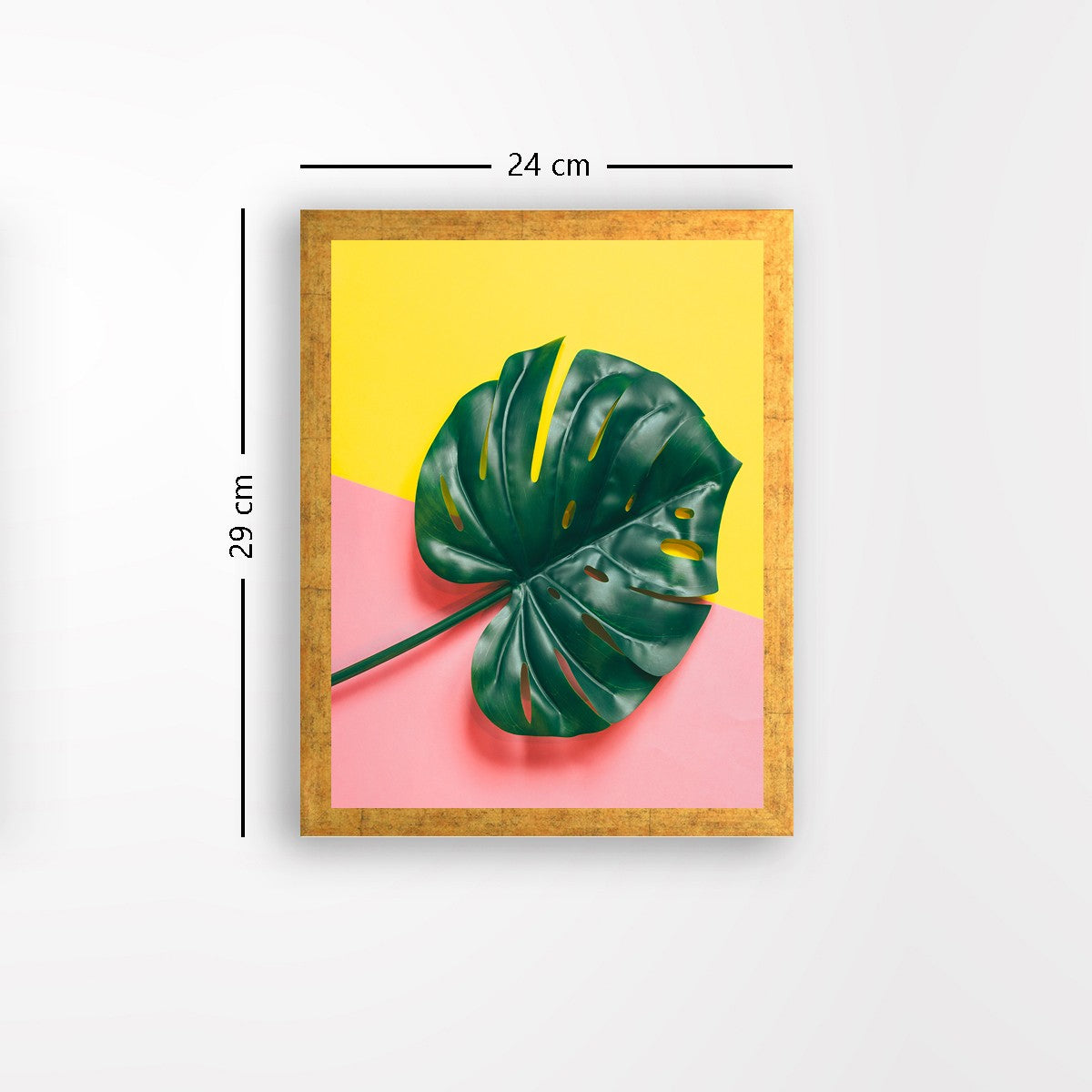 Quadro Decorativo MDF Emoldurado - Arte Multicolor 24x29cm com Moldura de Madeira 2cm