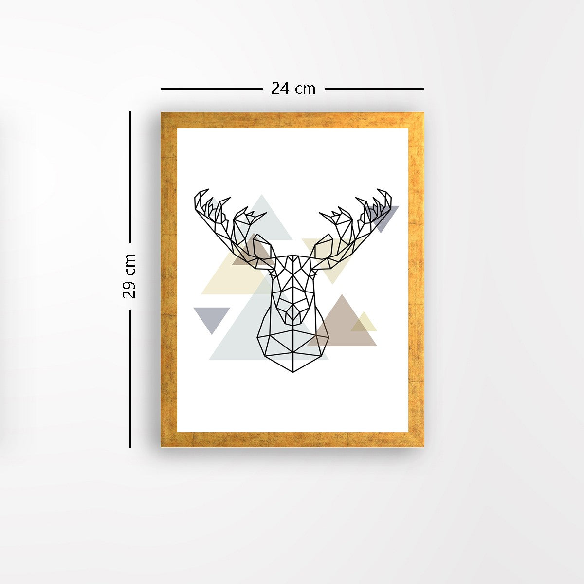 Quadro Decorativo MDF Emoldurado - Arte Multicolor 24x29cm com Moldura de Madeira 2cm