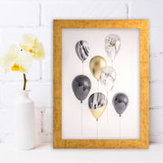 Quadro Decorativo MDF Emoldurado - Arte Multicolor 24x29cm com Moldura de Madeira 2cm