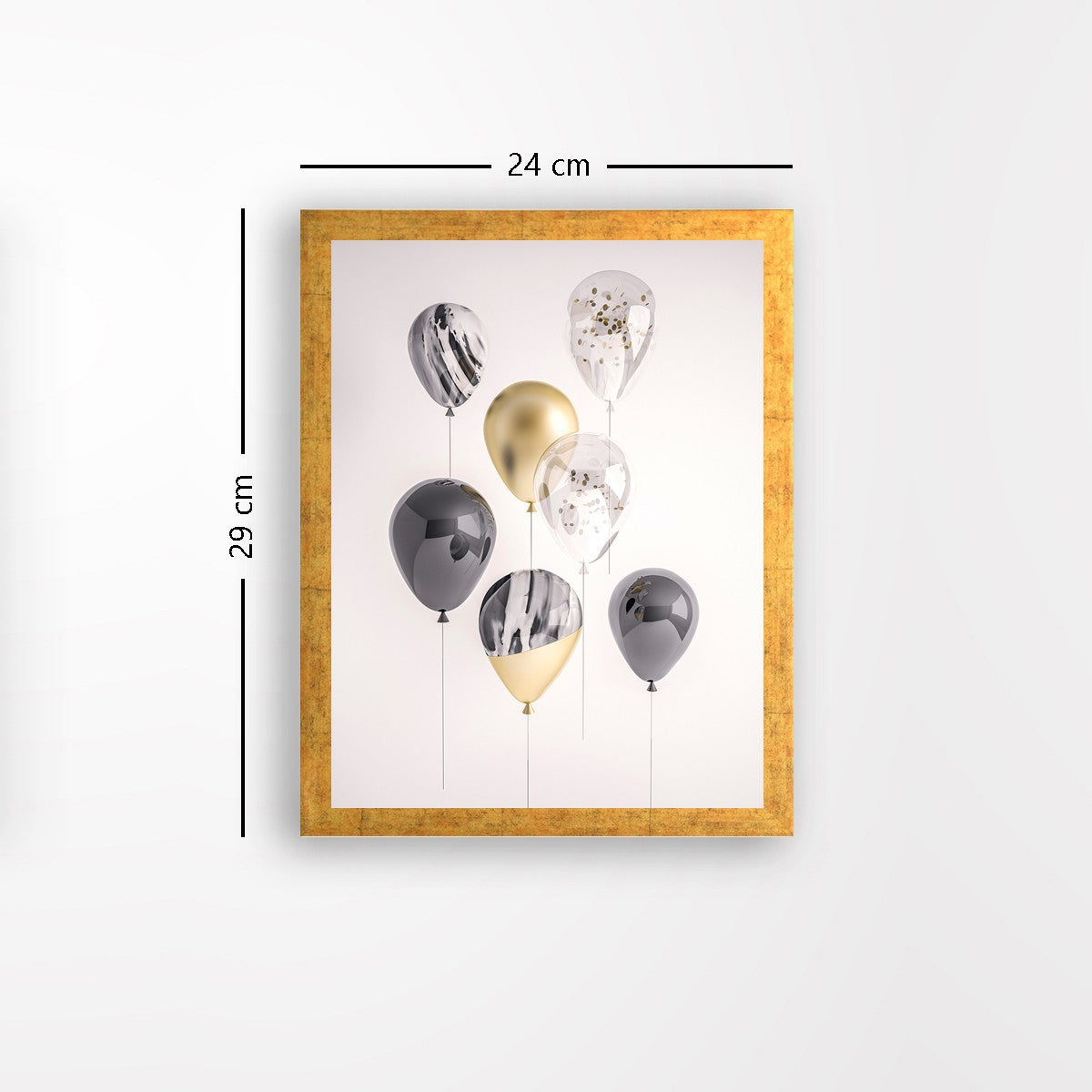 Quadro Decorativo MDF Emoldurado - Arte Multicolor 24x29cm com Moldura de Madeira 2cm