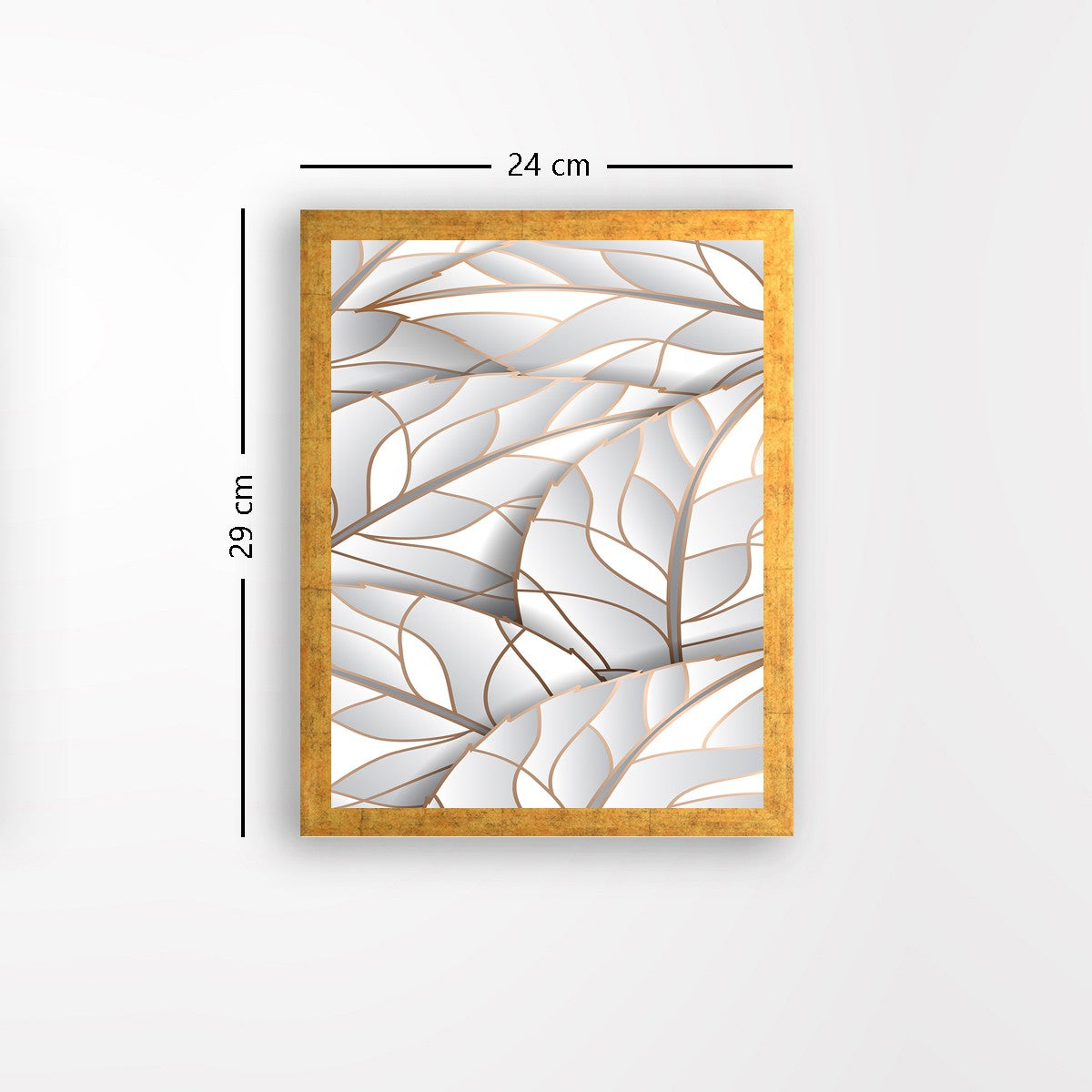 Quadro Decorativo MDF Emoldurado - Arte Multicolor 24x29cm com Moldura de Madeira 2cm