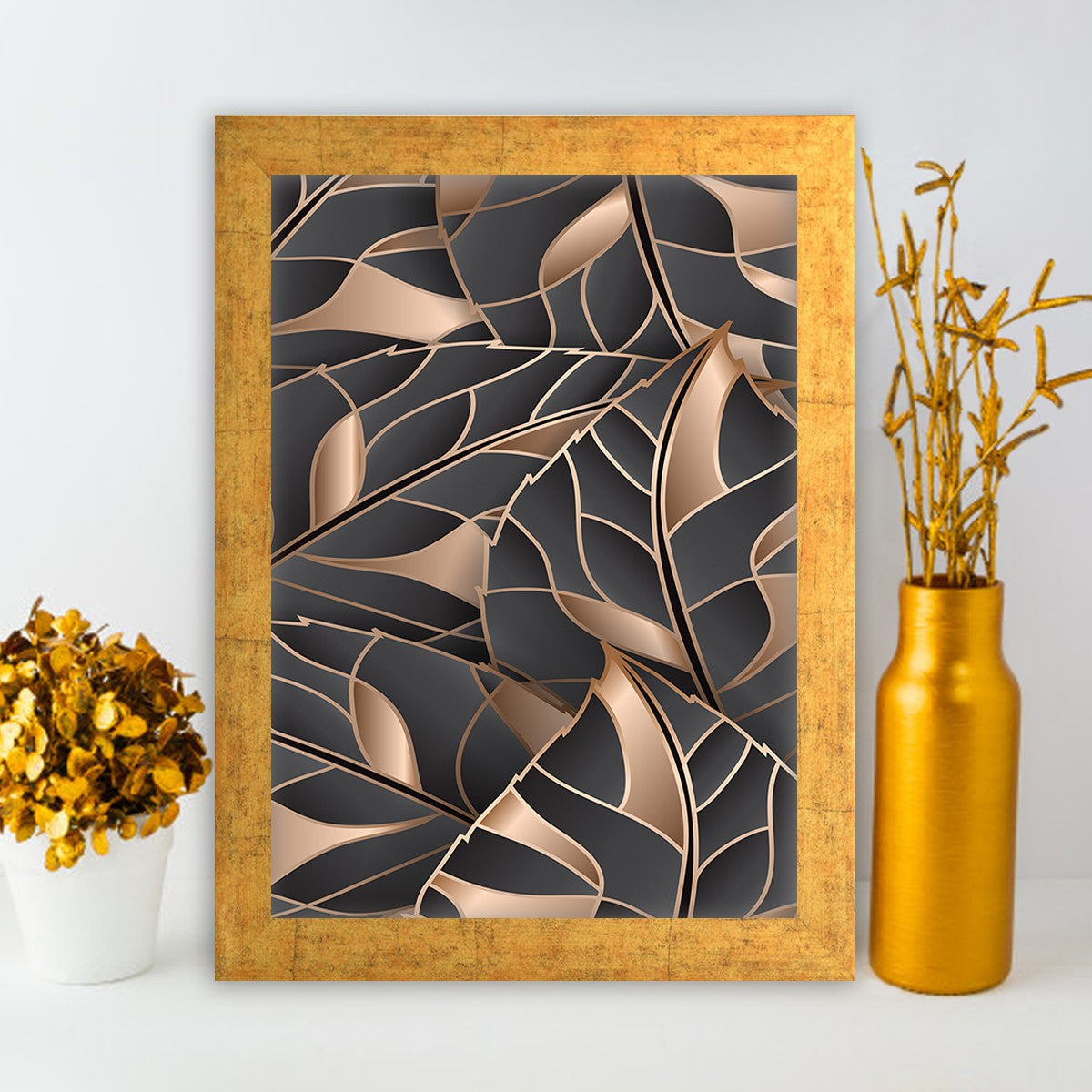 Quadro Decorativo MDF Emoldurado - Arte Multicolor 24x29cm com Moldura de Madeira 2cm